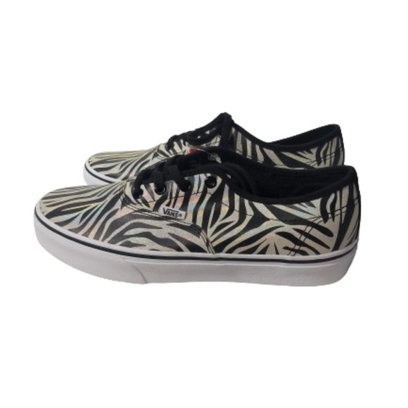 Vans Doheny Zebra Stripe Shoes Sneakers Women 9 Iridescent NEW - Picture 1 of 10